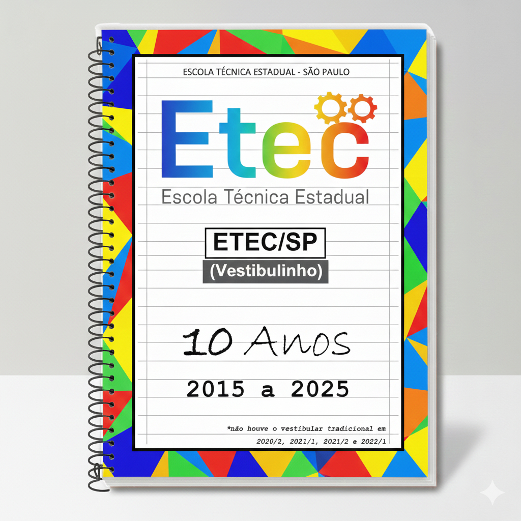ETEC-SP (Vestibulinho) 2025/2026 - Apostila de Provas + Gabarito em Oferta na Shopee