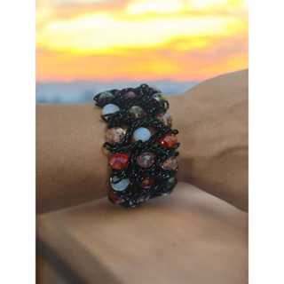 Pulseira Elástica Jade Pedras Coloridas, Turquesas, Transparentes Luxo Elegância Moda Feminina em Oferta na Shopee