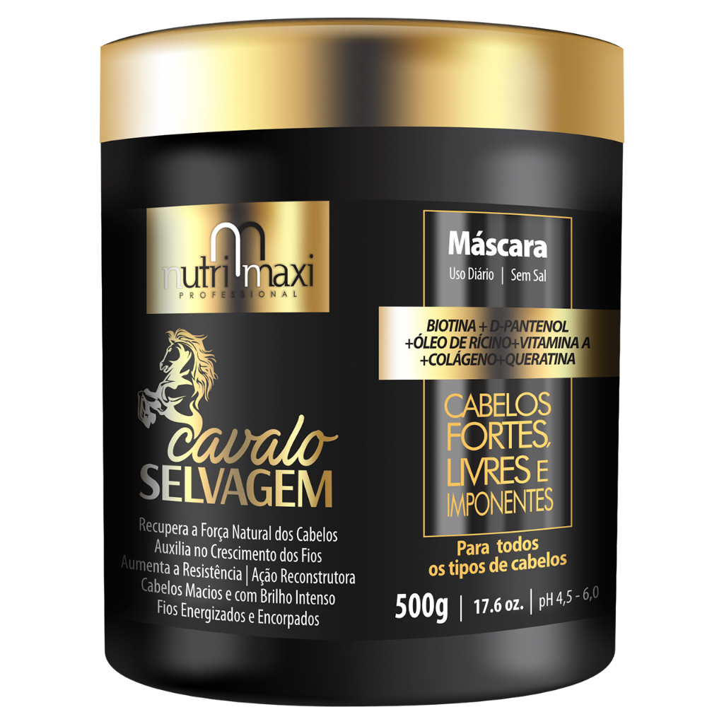 Máscara Hidratação Capilar Cavalo Selvagem Nutri Maxi 500g