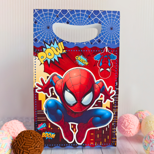 Sacolinha Surpresa Aniversário HOMEM ARANHA Festa SPIDER MAN Decoração de Festa Lembrancinhas Infantil PEGUE E MONTE