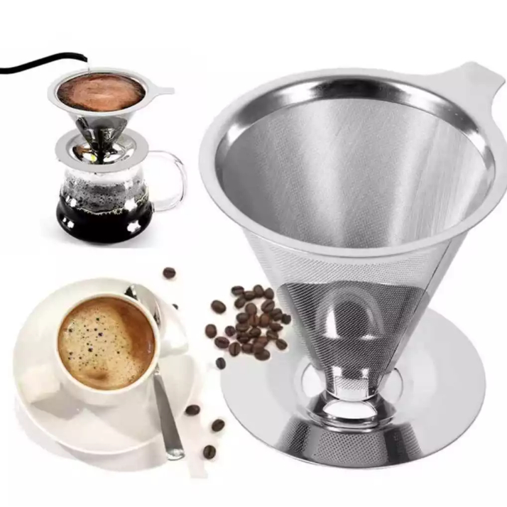COADOR FILTRO DE CAFÉ AÇO INOX 103 PERMANENTE - ECONOMIZE SEM FILTRO DE PAPEL