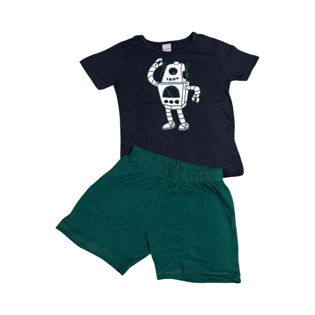 Conjunto  masculino - infantil -  camiseta + bermuda -Tamanho: 3 - Marca:  Le CAV
