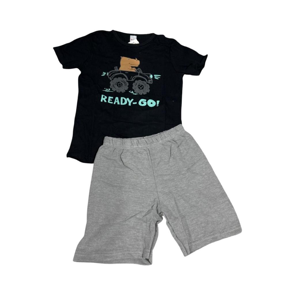 Conjunto  masculino - infantil -  camiseta + bermuda -Tamanho: 8