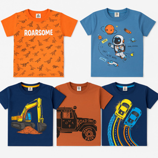 👕 KIT 5 CAMISETAS INFANTIS MASCULINAS TAMANHO 1 AO 12 ANOS 100% ALGODÃO | ESTAMPAS SORTIDAS em Oferta na Shopee