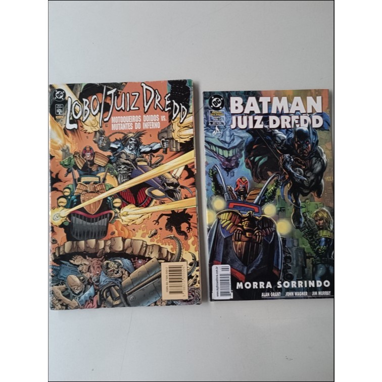 Histórias em Quadrinhos (HQ's) Lobo / Juiz Dredd: Motoqueiros Doidos vs. Mutantes do Inferno  & Batman Juiz Dredd - DC