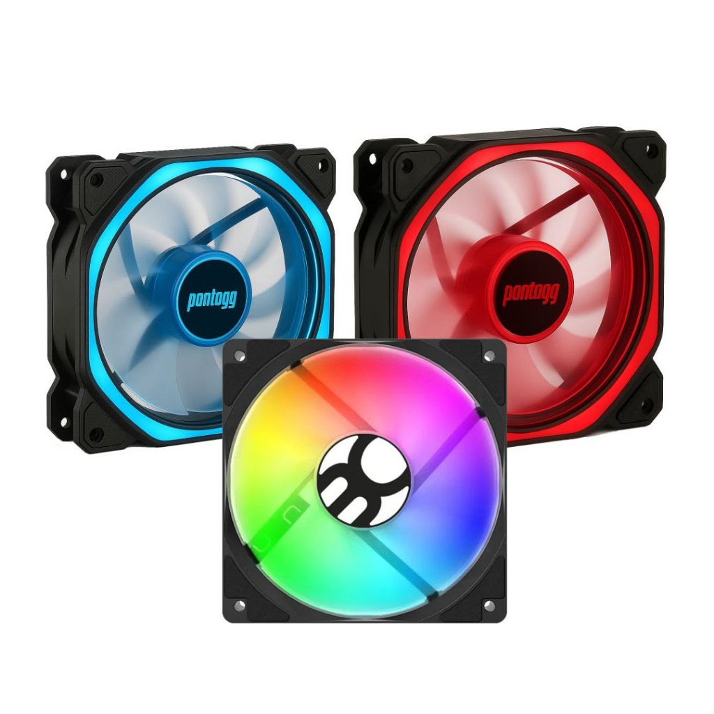 Ventoinha Gamer Cooler Fan Premium para Computador PC  Gabinete 120mm RGB Vermelho ou Azul