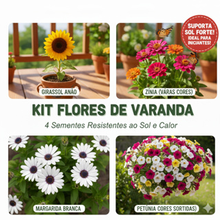 SEMENTES DE FLORES PARA JARDIM E VARANDA - Resistentes ao Sol e Calor em Oferta na Shopee