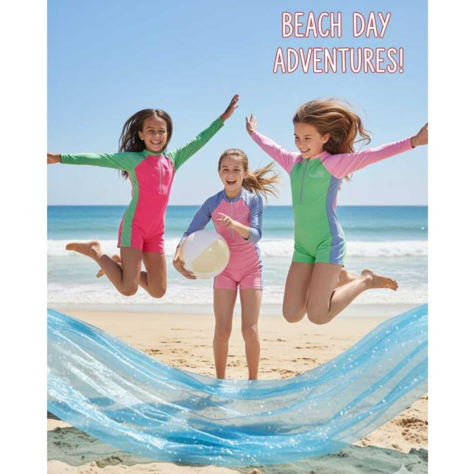 Macacão de Natação Juvenil Manga Longa Proteção UV 50+ | Maiô infantil/ Adolescente Forrado com Bojo Removível e Zíper. em Oferta na Shopee