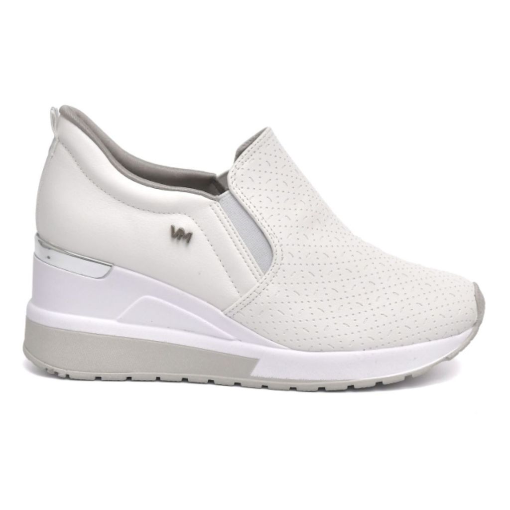 Tênis Via Marte Feminino Plataforma Anabela Original Confortável Cadarço Slip On Casual Urbano Moda