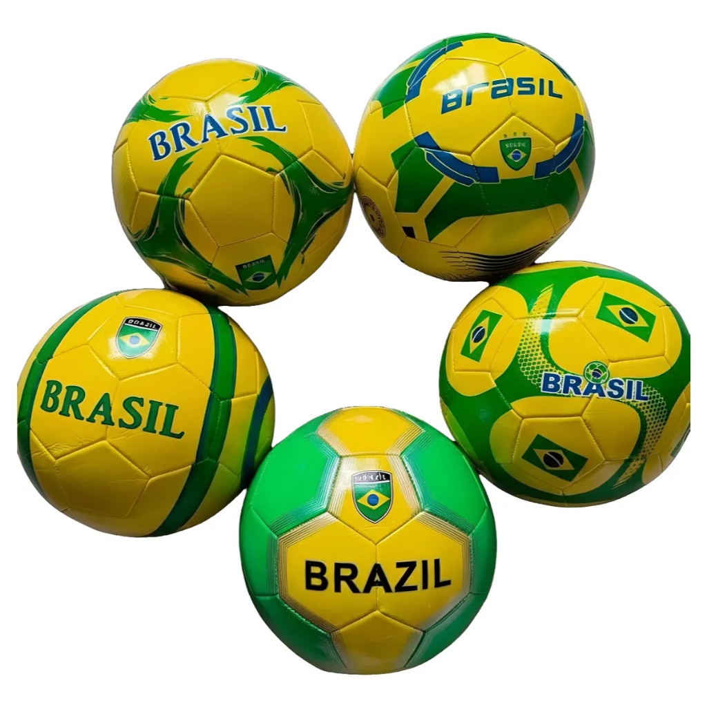 Kit 5 Bolas De Futebol Capotao Campo Society Areia Brasil Copa Mundo