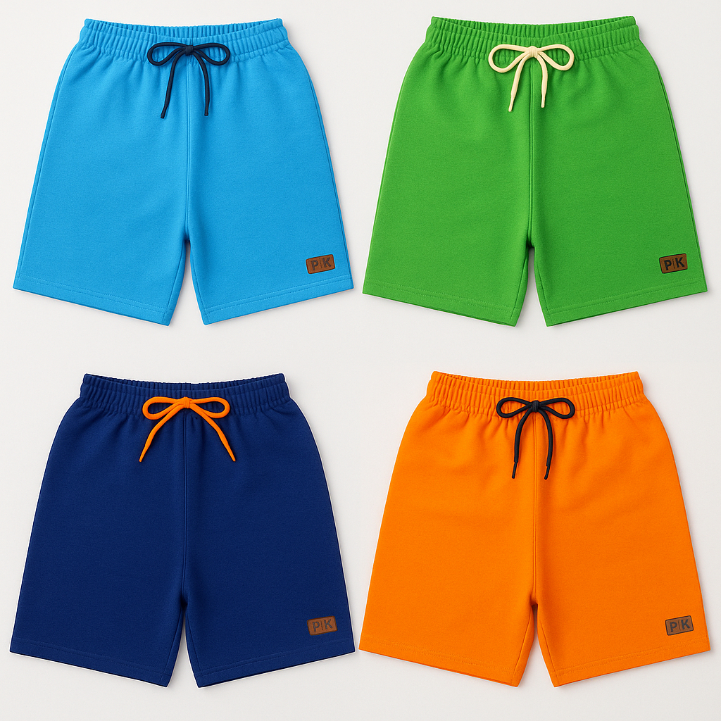 Kit 4 Bermudas Infantis Masculinas Moletinho 100% Algodão | Conforto e Estilo | Tamanhos 1 ao 16 em Oferta na Shopee