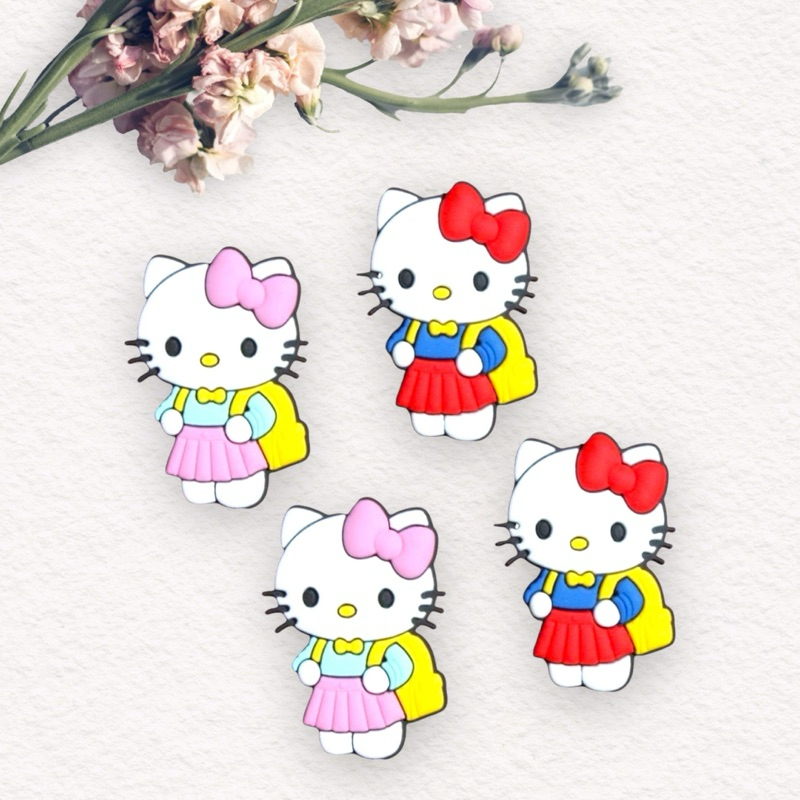Kit 10 Aplique Emborrachado Infantil Hello Kitty Escolar Com Mochila  Tiaras Prendedores Artesanato DIY