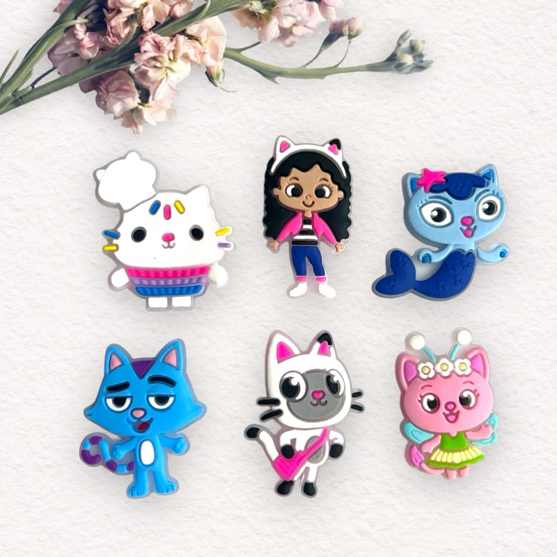 12 Apliques Emborrachado Infantil Casa da Gabby Laços Tiaras Prendedores Artesanato DIY