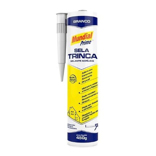 Sela Trinca Acrilico Drywall 450g/300ml Mundial Prime Branco em Oferta na Shopee