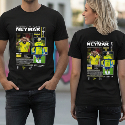 Camisa Camiseta Neymar Brasil Frente Ou Costas Futebol Ronaldo Copa Do Mundo Algodão