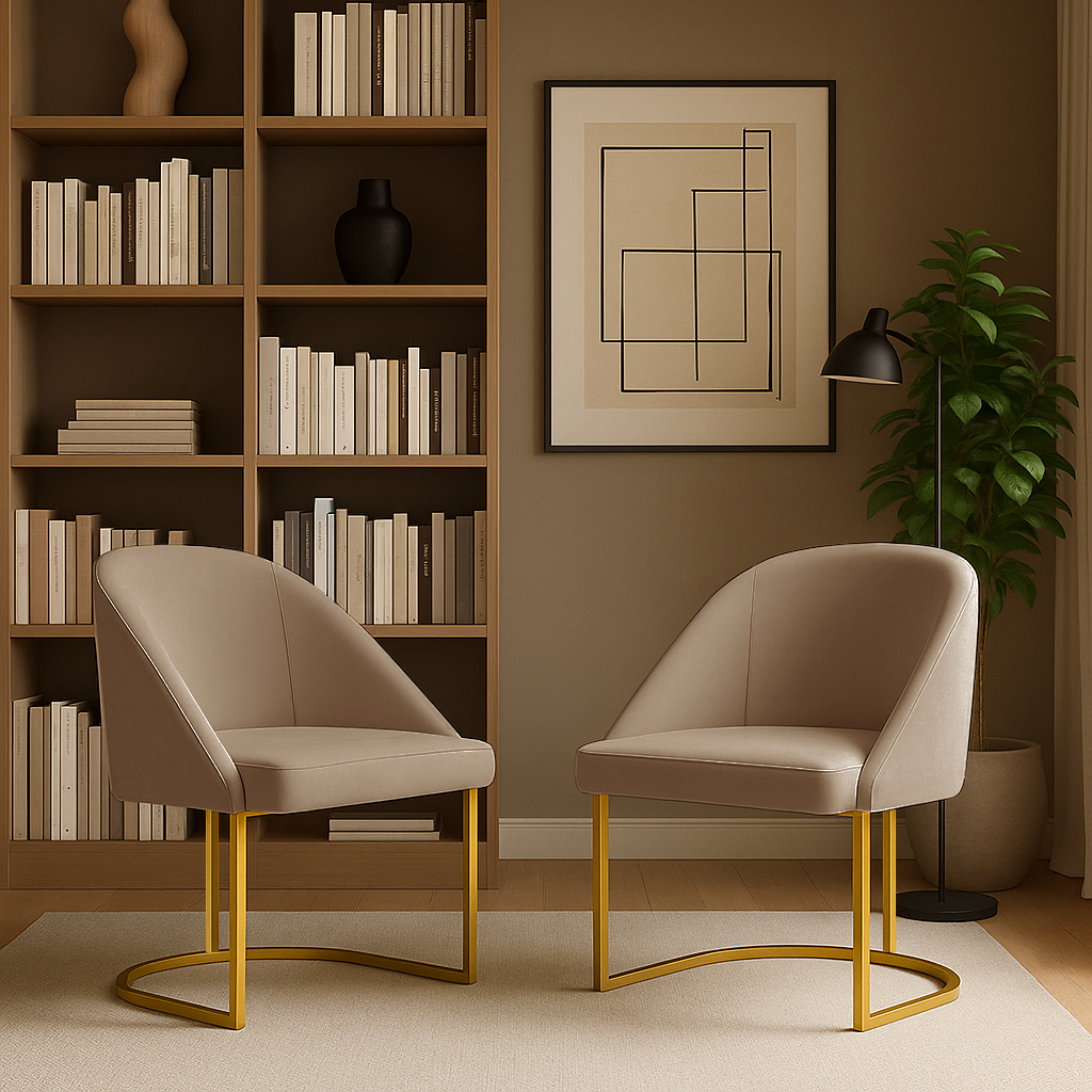 Kit 2 Cadeira Lua Base De Ferro /Poltrona/Decoração/Sala/Quarto/Cozinha/Varias Cores em Oferta na Shopee