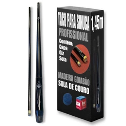 Taco de Sinuca Bilhar Snooker Profissional de Rosca Desmontável Bipartido Sinuq Snuq Bilar