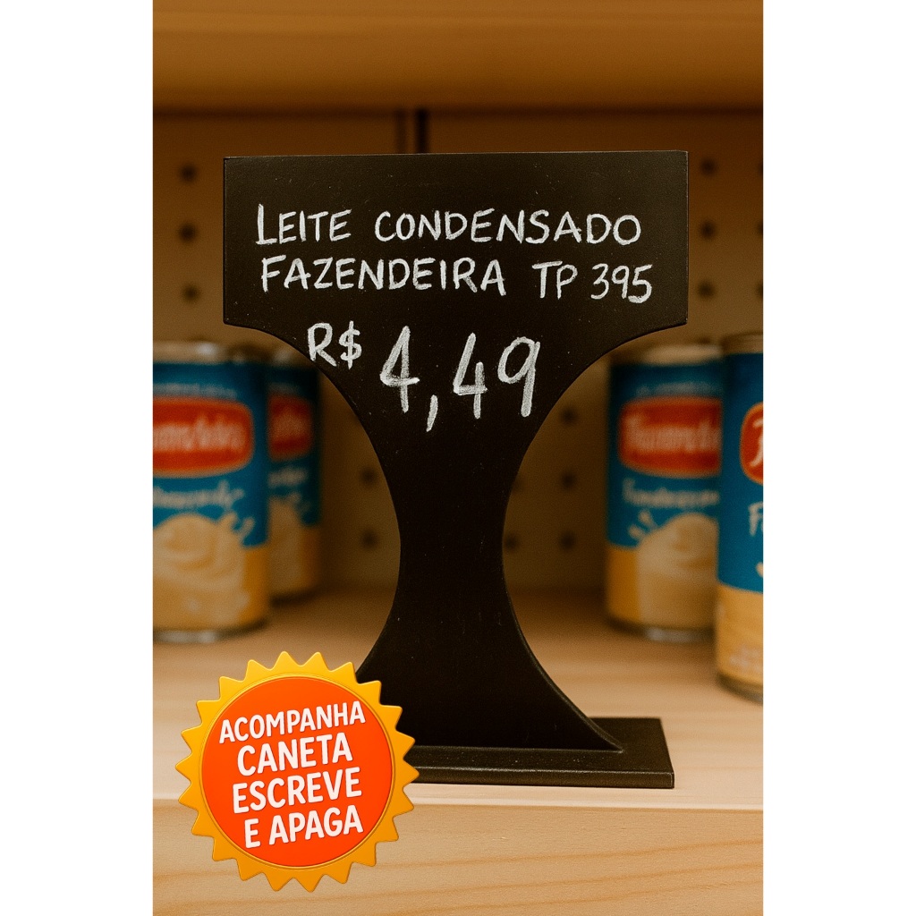 Totem pedestal Cartaz de Promoção Preço Expositor de mesa balcão com caneta escreve apaga