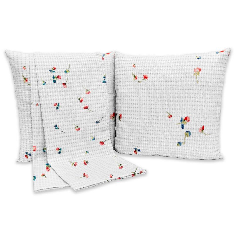 Peseira Para Cama Kit 3 Peças King 2,55m + Almofadas Estampada 40cm x 40cm Tecido Piquet Toque Macio em Oferta na Shopee