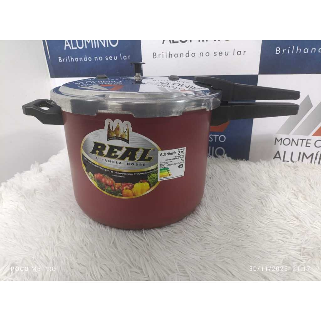 Panela De Pressão 10 Litros Fechamento Externo Anti aderente , Cozimento Rapido, Garantia 1 Ano em Oferta na Shopee