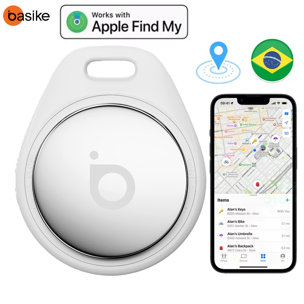 Basike Rastreador AirTag Smart Tag MFI Localizador GPS Mala Carro Moto Pet Criança Sem Limite de Distância em Oferta na Shopee