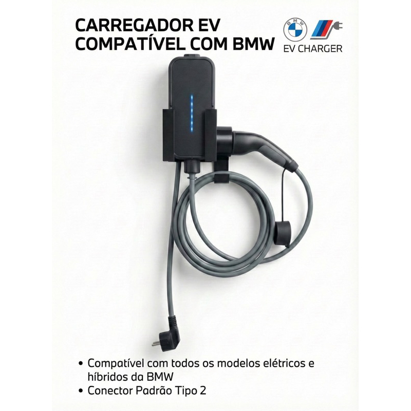 Suporte Carregador Carro Elétrico Para  BMW i5, BMW iX1, BMW i7, BMW iX, BMW i4, BMW iX3.