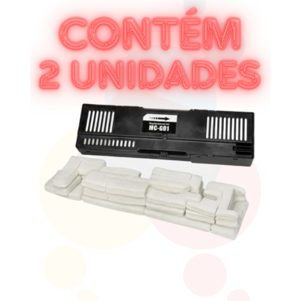 Kit 2 Feltro Almofada Esponja Absorvente Absolver Impressora Canon Tank Maxify Multifuncional  GX 5010 GX6010 GX7010