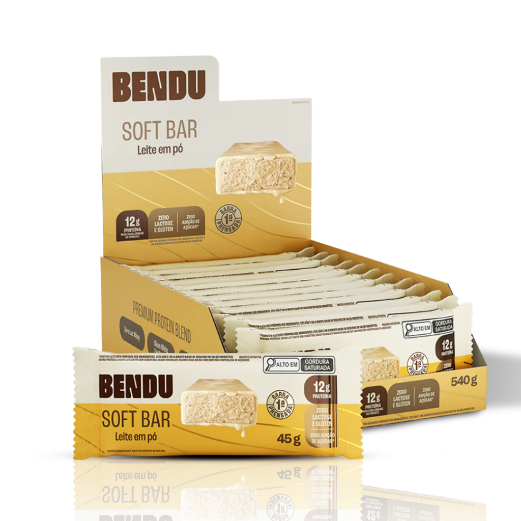 Display 12 Unidades Soft Bar 45g Bendu - Zero Lactose - Zero Açucar em Oferta na Shopee