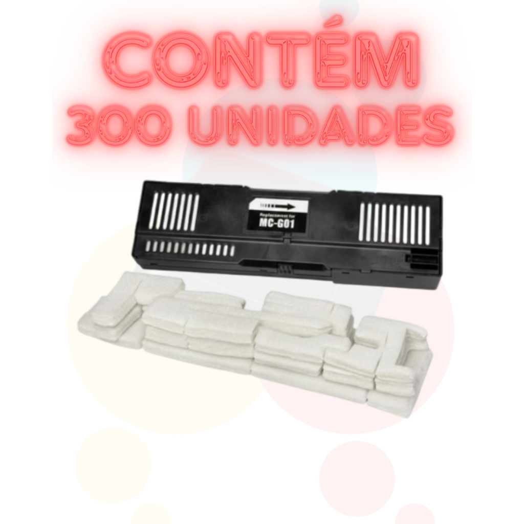 Kit 300 Feltro Almofada Esponja Absorvente Absolver Impressora Canon Tank Maxify Multifuncional  GX 5010 GX6010 GX7010