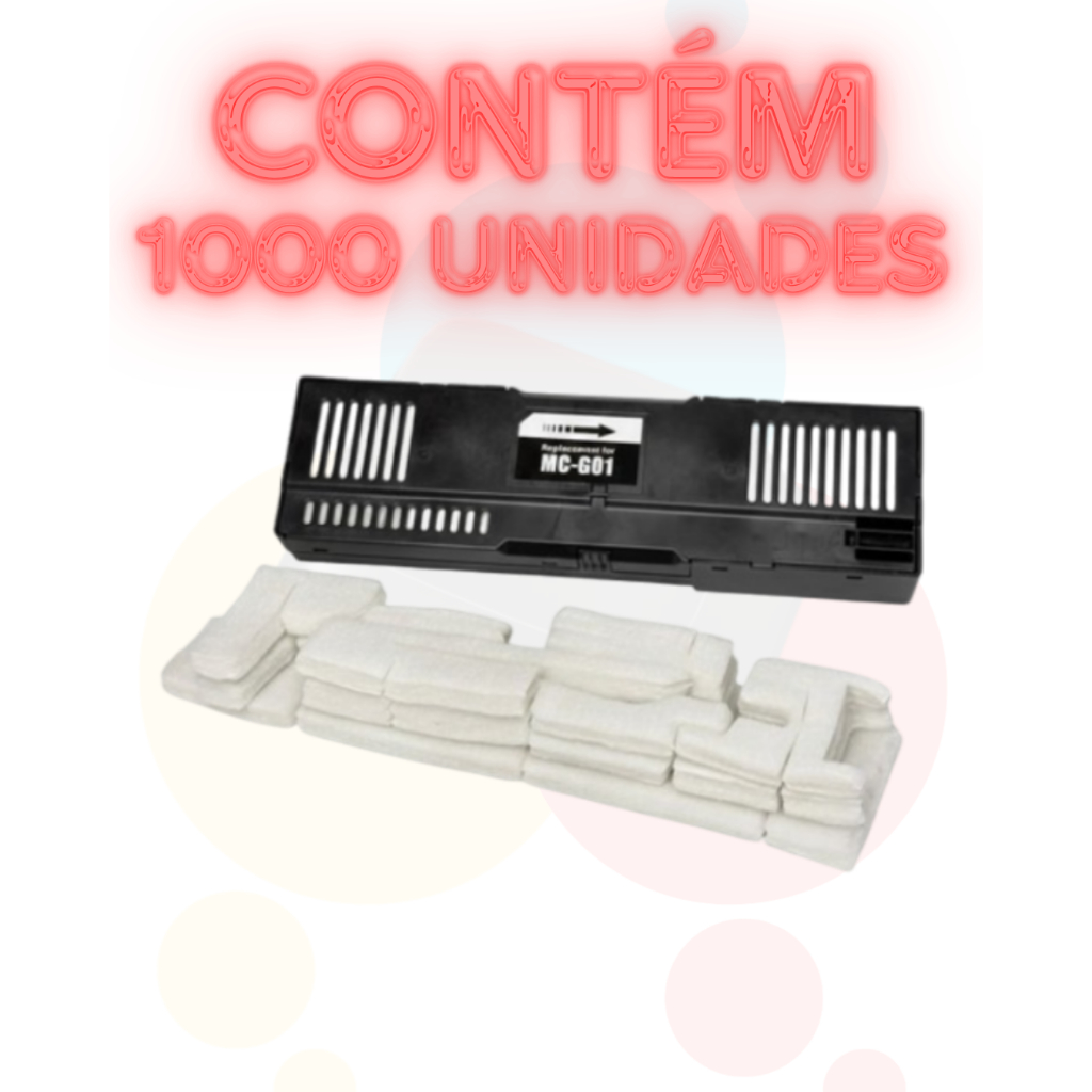 Kit 1000 Feltro Almofada Esponja Absorvente Absolver Impressora Canon Tank Maxify Multifuncional  GX 5010 GX6010 GX7010