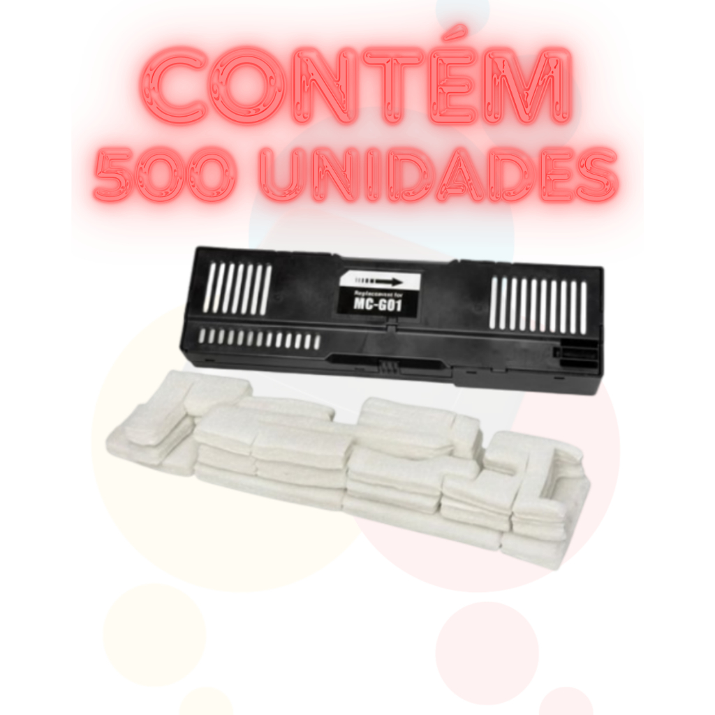 Kit 500 Feltro Almofada Esponja Absorvente Absolver Impressora Canon Tank Maxify Multifuncional  GX 5010 GX6010 GX7010