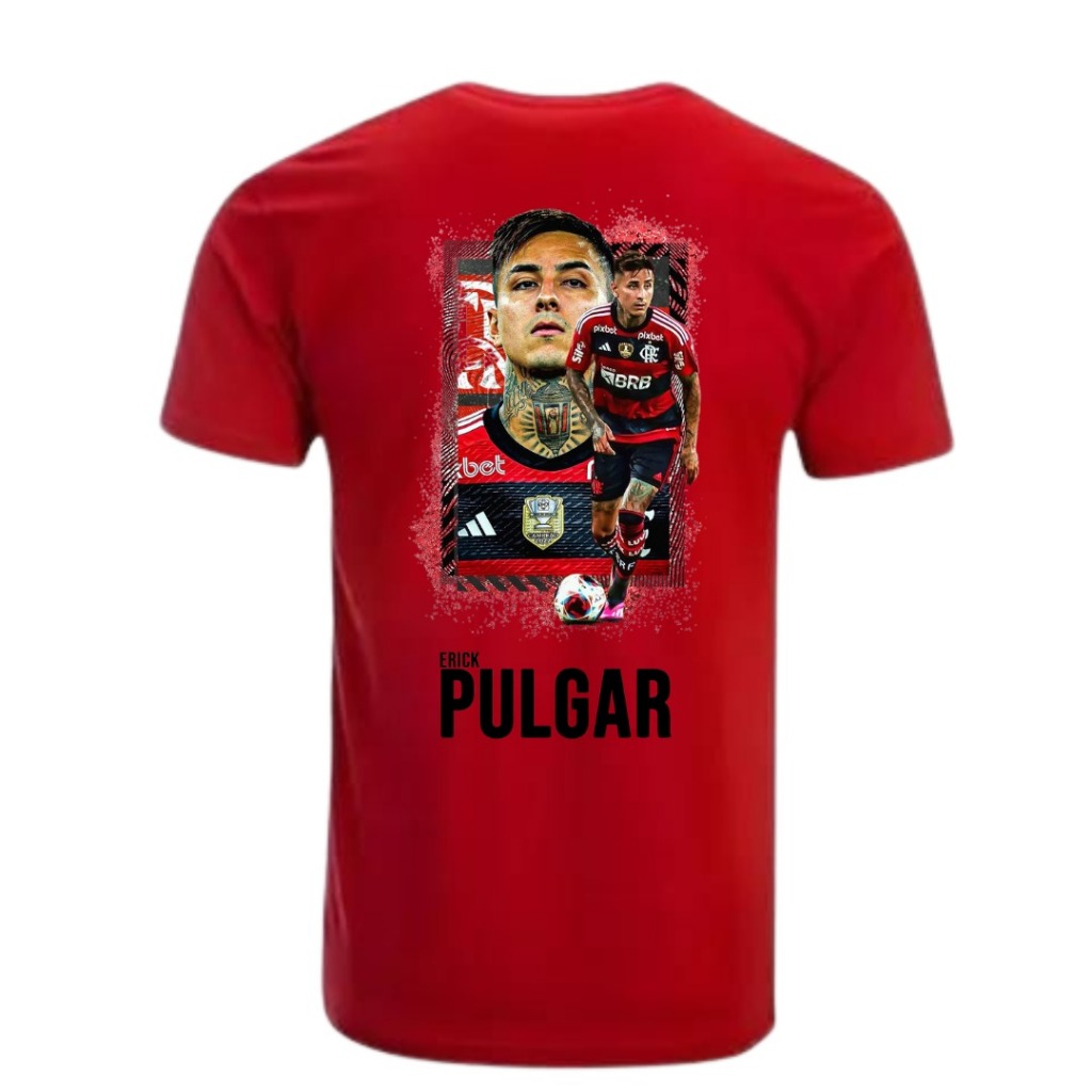 Camiseta Erick Pulgar Jogador Futebol Promoção Adulto e Infantil