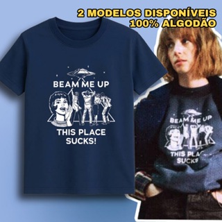 Camiseta Stranger Things Beam Me Up This Place Sucks Robin Geek Novidade 100% Algodão em Oferta na Shopee