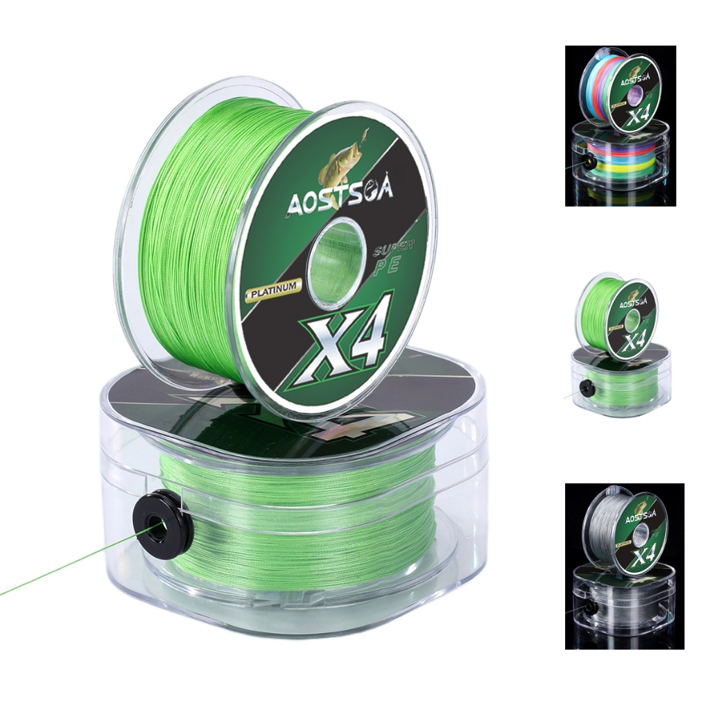 Linha De Pesca Multifilamento 300m/500m Verde Cinza Multicor 4 Fios Super Resistente PE em Oferta na Shopee