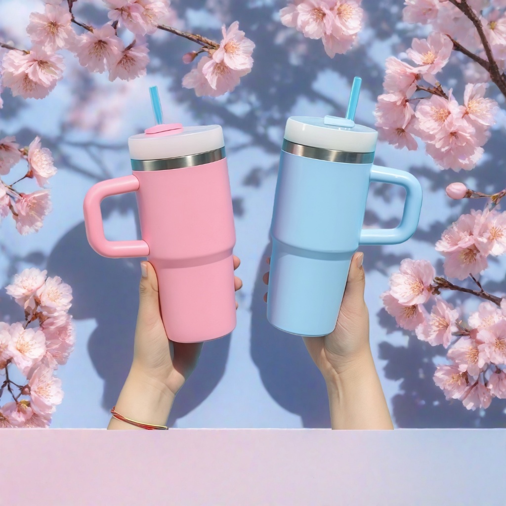 Copo Termico Isolado A Vácuo 14oz 420ml Garrafa Inoxidável Com Alça Portátil em Oferta na Shopee