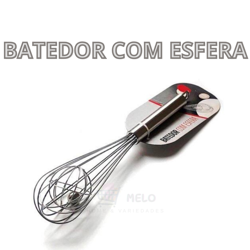 Batedor Manual com Esfera Interna – Aço Inoxidável
