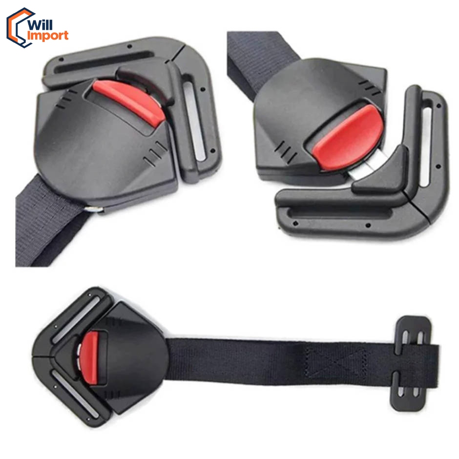 Assento de segurança do bebê do carro Clipe Fixo Bloqueio Fivela Cinto Seguro Correia Harness Peito Criança Clipe Fivela