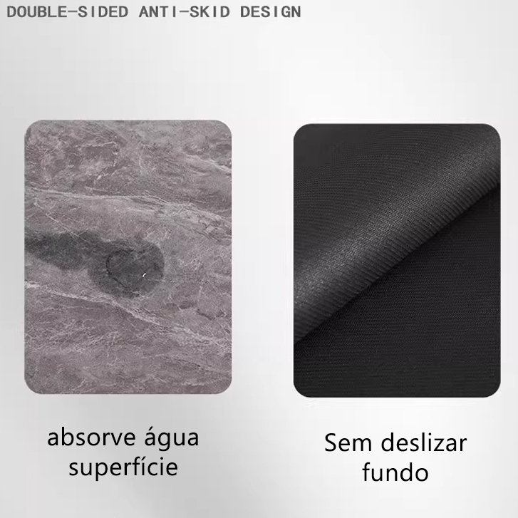 Kit 3 peças Tapetes de Cozinha - Super Absorvente Secagem Rápida Fácil de Lavar e Antiderrapante