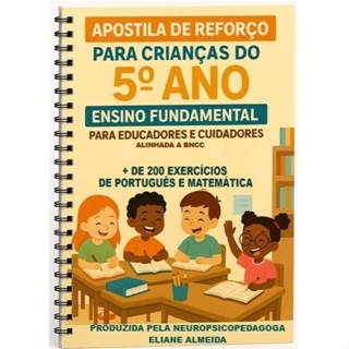 APOSTILA DE REFORÇO PARA CRIANÇAS DO 5º ANO ENSINO FUNDAMENTAL PORTUGUÊS E MATEMÁTICA MAIS DE 200 EXERCÍCIOS em Oferta na Shopee