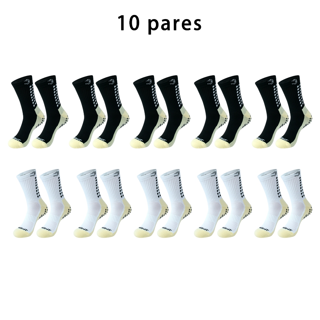 Jcolour Kit 6&10 pares de meias de futebol profissional meias esportivas antiderrapantes de silicone em Oferta na Shopee