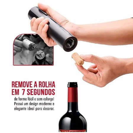 Saca Rolhas Abridor De Vinho Garrafa Automático Elétrico  Forte e durável  Envio em breve
