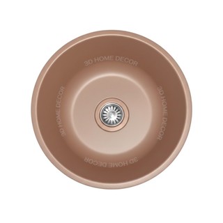 Cuba Cozinha Rose Gold Redonda Inox 30 CM 34 CM Cuba Redonda Inox Rose Gold P/ Cozinha Bancada 34x29x15 CM Sabão