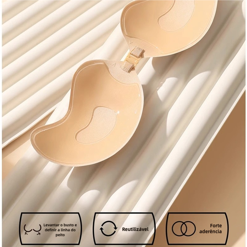 Manga-Elevador Sutiã Silicone - Autoadesivo Invisível Sem Alças Copo AD