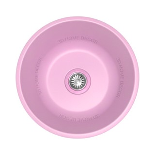 Cuba Cozinha Rosa Redonda Inox 30 CM 34 CM Cuba Redonda Inox Rosa P/ Cozinha Bancada 34x29x15 CM
