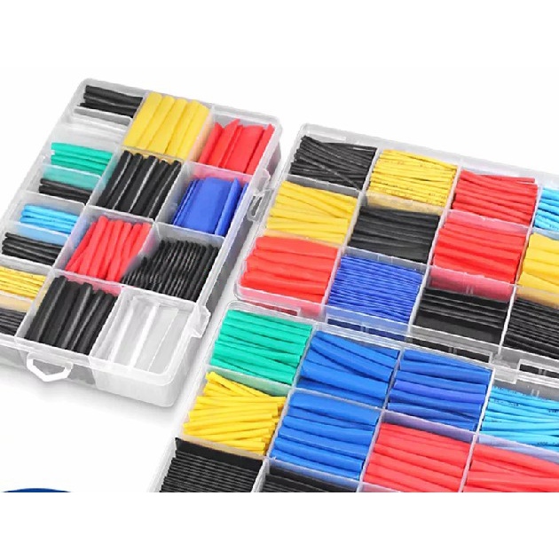 Kit 328/560 Peças Tubo Termo Retrátil Preto Ou Colorido Emendar Isolar Fios Cabos Para  Emenda Fios, e Reparo em Cabos