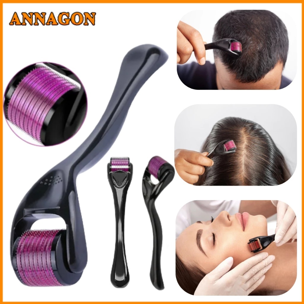 DermaRoller 0.5-2.0mm MicroAgulhamento Rolo Agulha System Original Preencher Falha Cabelo e Barba Cicatrizes e Manchas