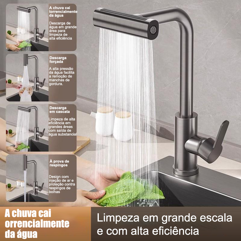 Torneira de Cozinha Gourmet Flexível Multifuncional em PP Misturador Monocomando NOXMIX
