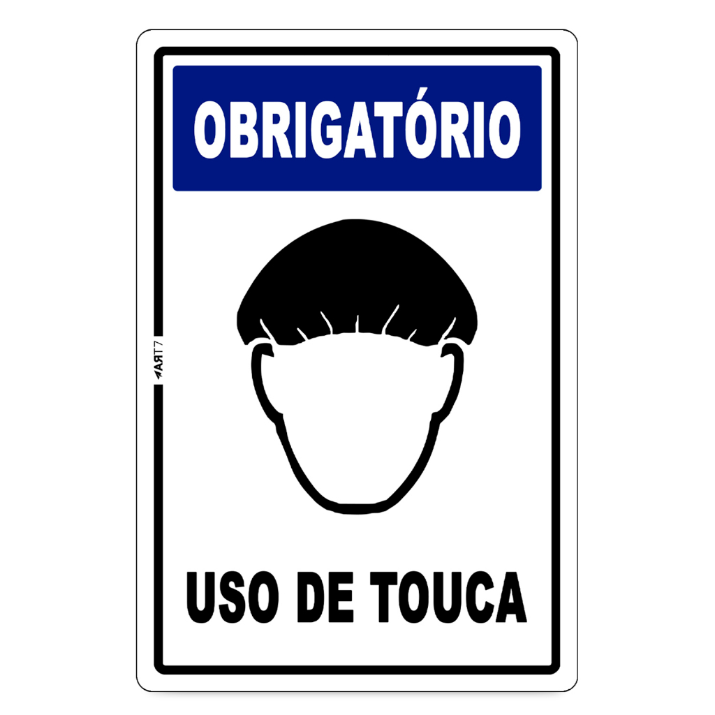 Placa Obrigatório Uso De Touca Cozinha Industrial
