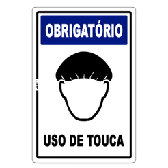 Placa Obrigatório Uso De Touca Cozinha Industrial