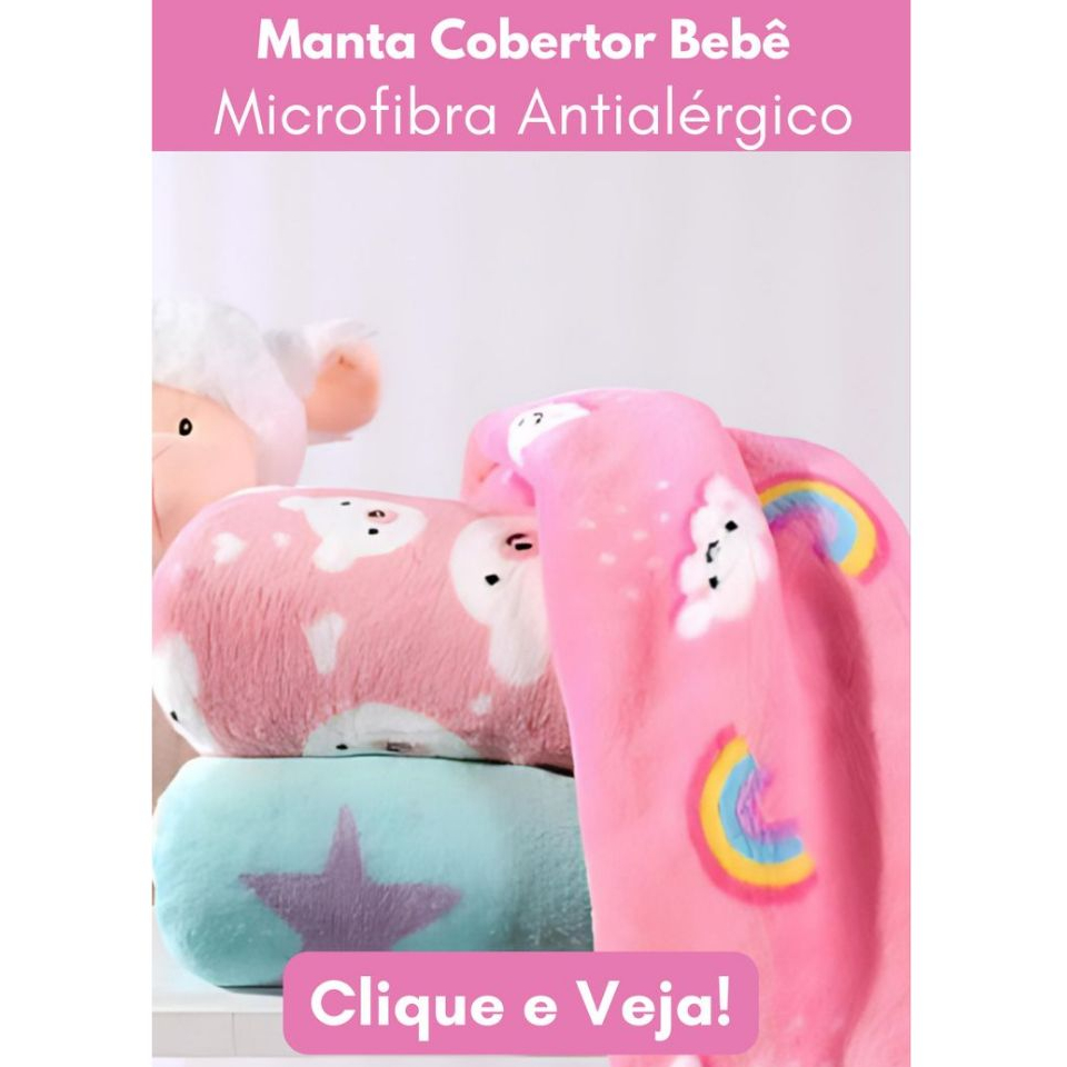 Manta Cobertor de Bebe Estampada 90 x 1,00m Menina e Menino Cobertinha de Berço em Oferta na Shopee